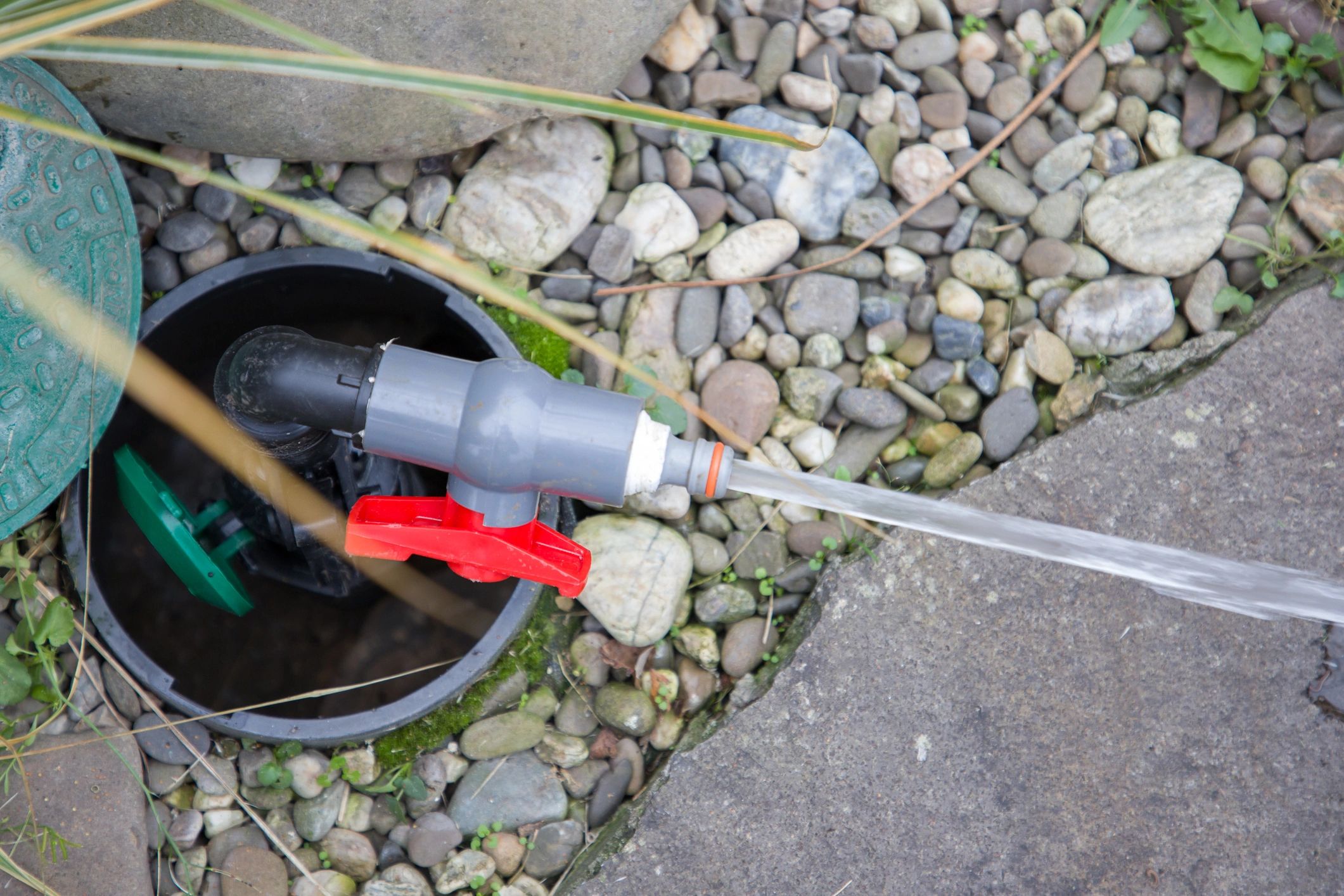 hydro flushing outdoor drain